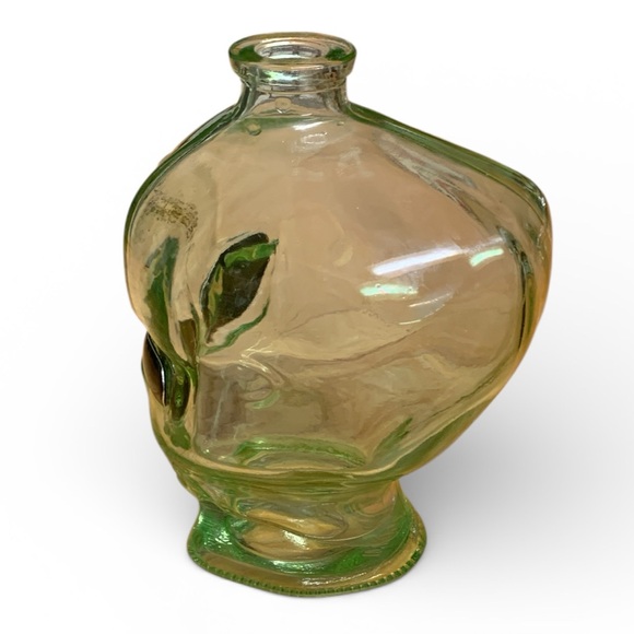 Alien Head Clear Green Glass Bottle Empty OUTER SPACE Vodka Decanter *NO LID - Picture 4 of 11
